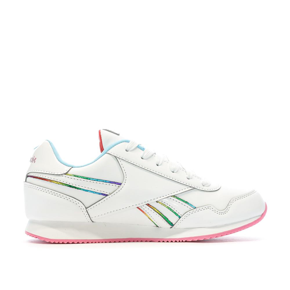 Baskets Blanc/Rose Fille Reebok Royal vue 2