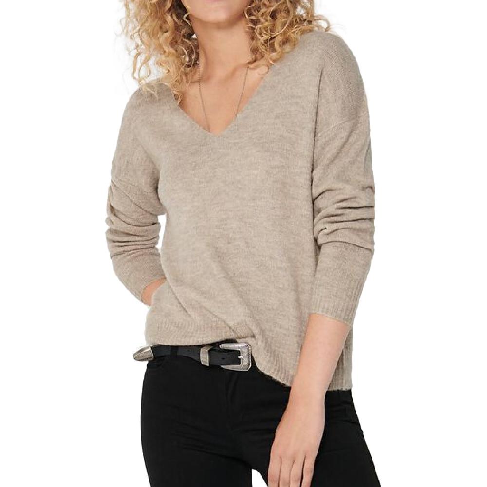 Pull gris avoine femme Jacqueline de Yong Elanora pas cher