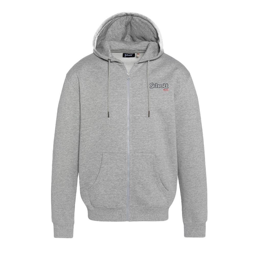 Sweat Zippé Gris Homme Schott SWHSAM pas cher