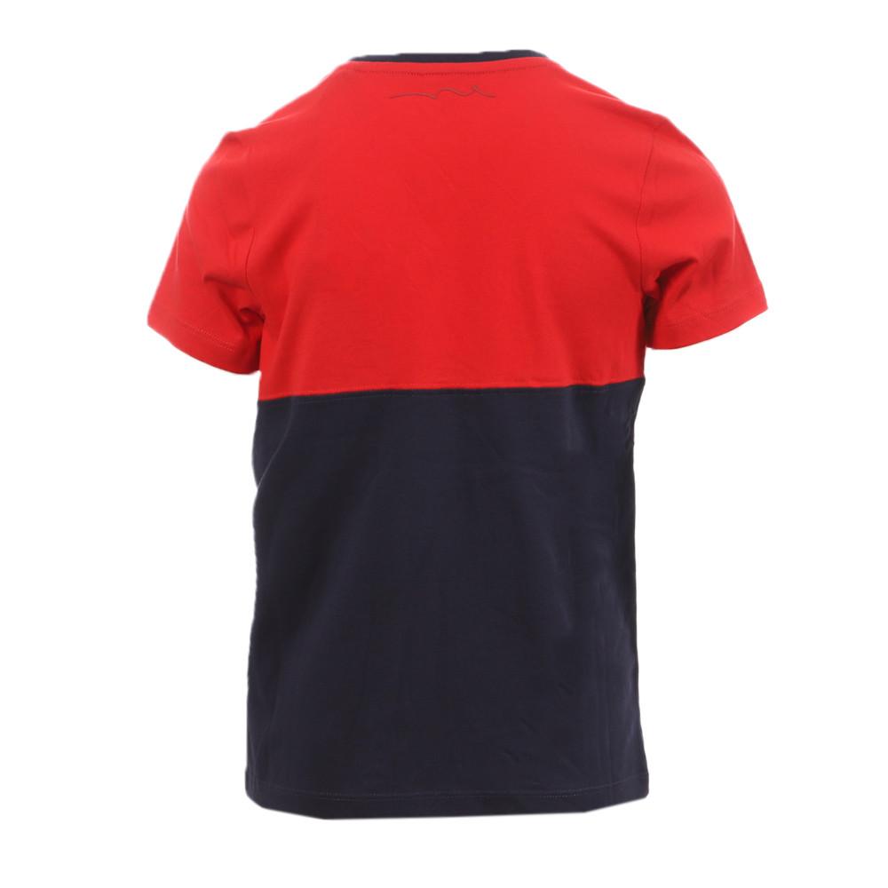 T-shirt Rouge/Marine Garçon Teddy Smith Gordon vue 2