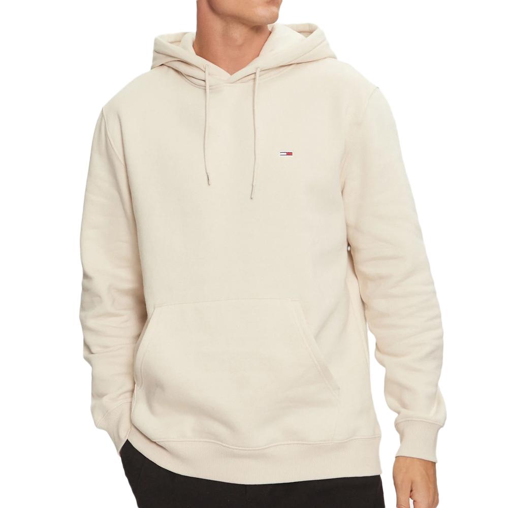 Sweat à Capuche Beige Homme Tommy Hilfiger Flag Hoodi pas cher