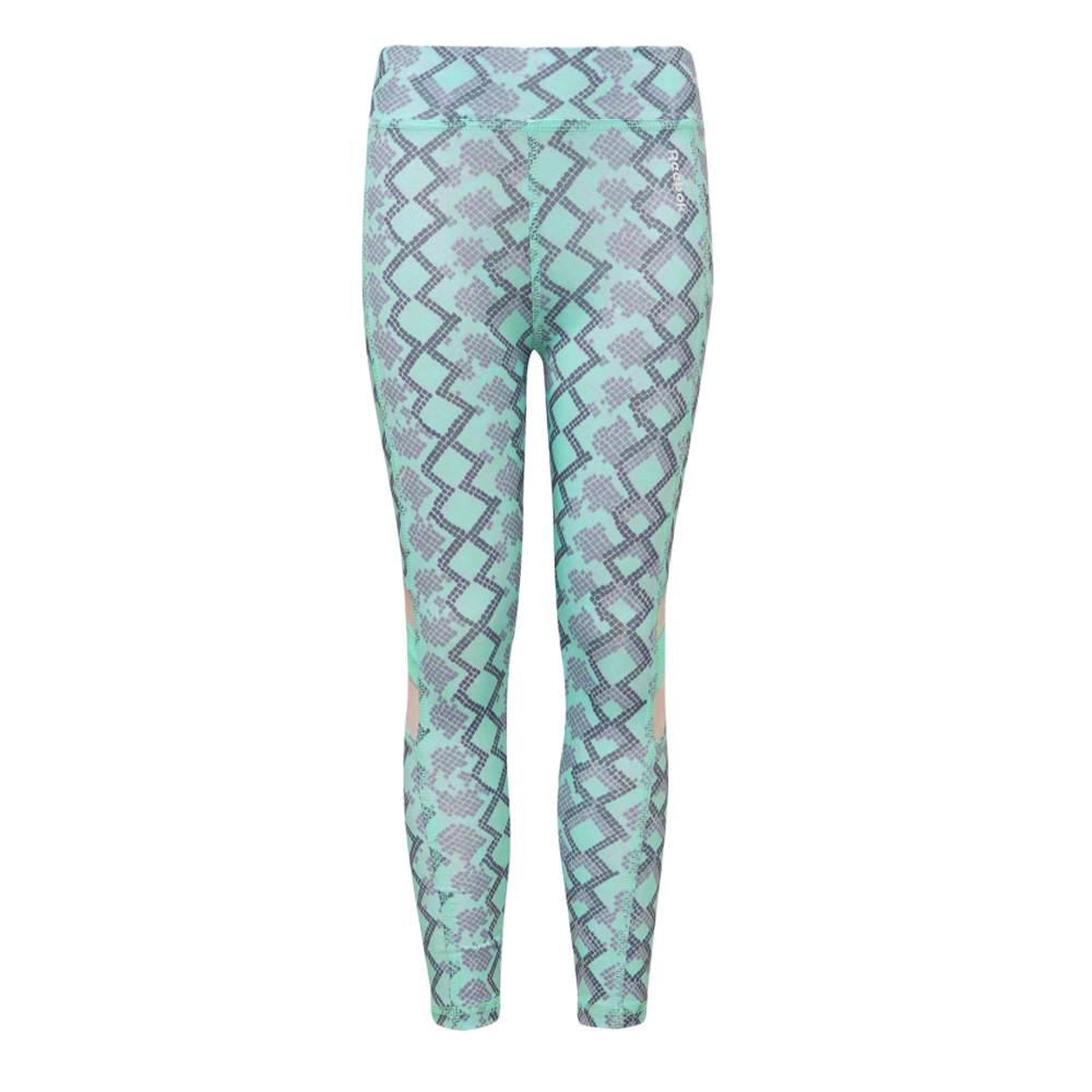 Legging Turquoise a motifs Fille Reebok Snake