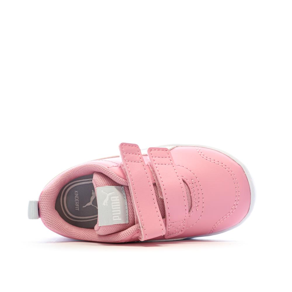 Baskets Rose Fille Puma Courtflex vue 4