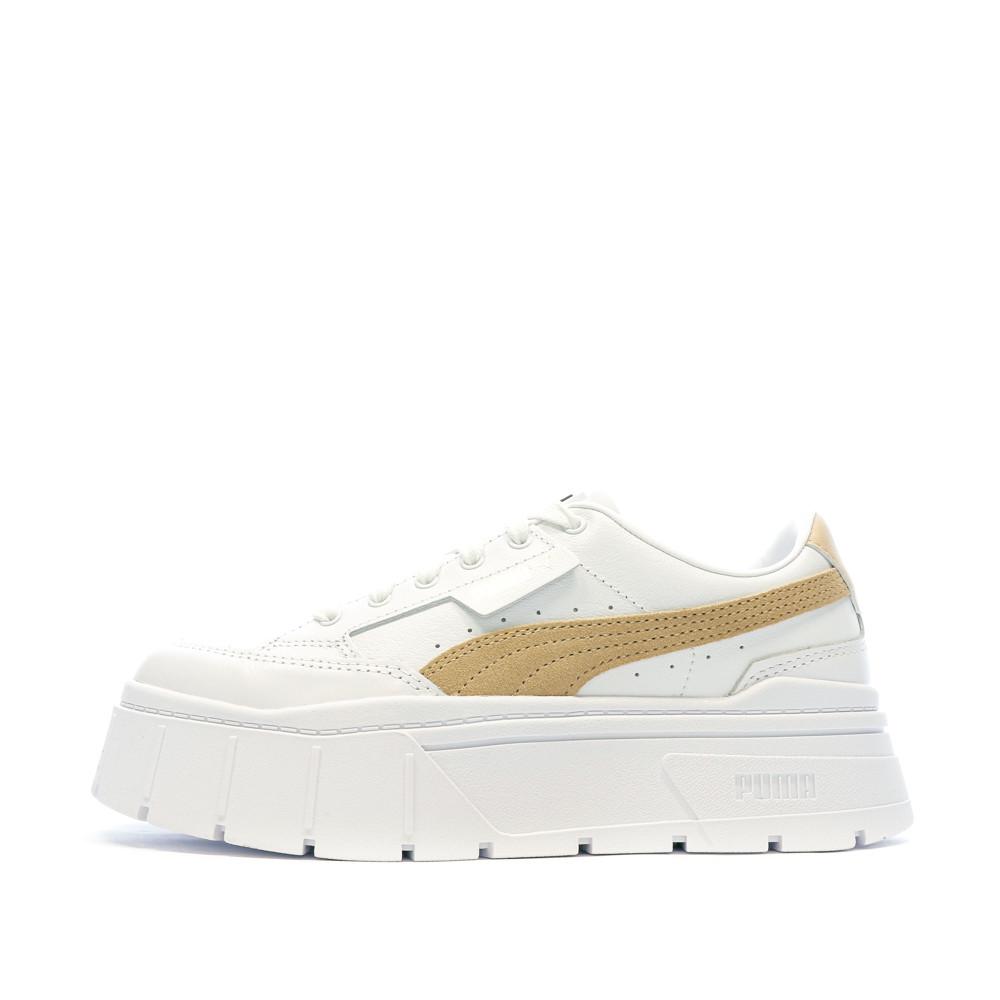 Baskets Blanc/Beige Femme Puma Mayze Stack pas cher