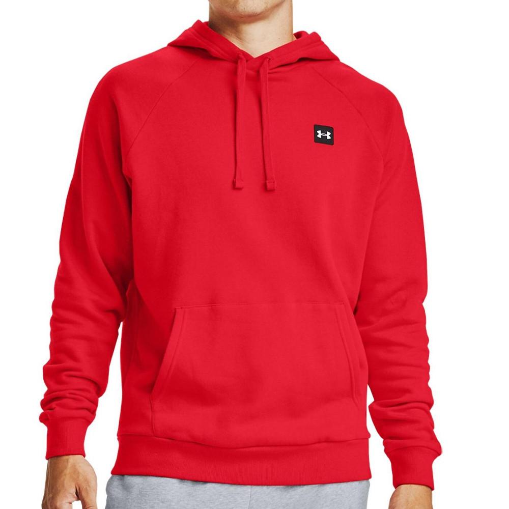 Sweat à Capuche Rouge Homme Under Armour Rival pas cher