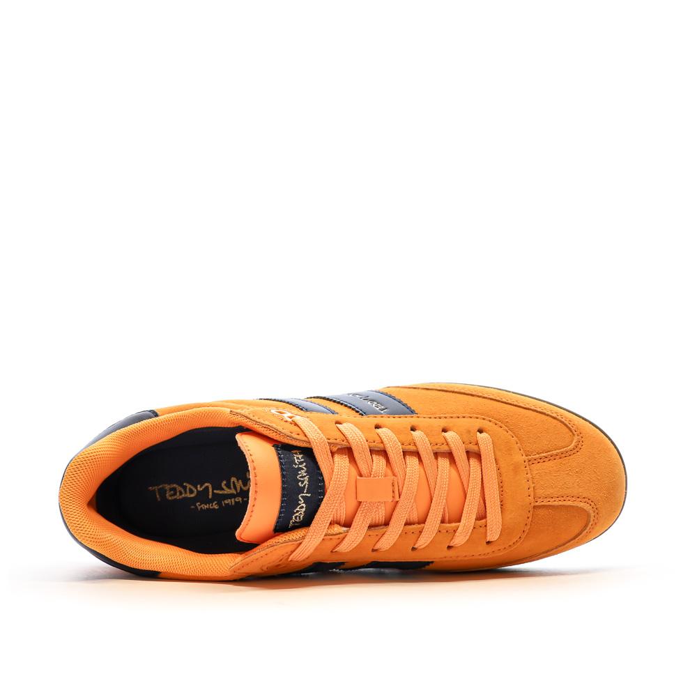 Baskets Orange/Noir Homme Teddy Smith White Suede vue 4