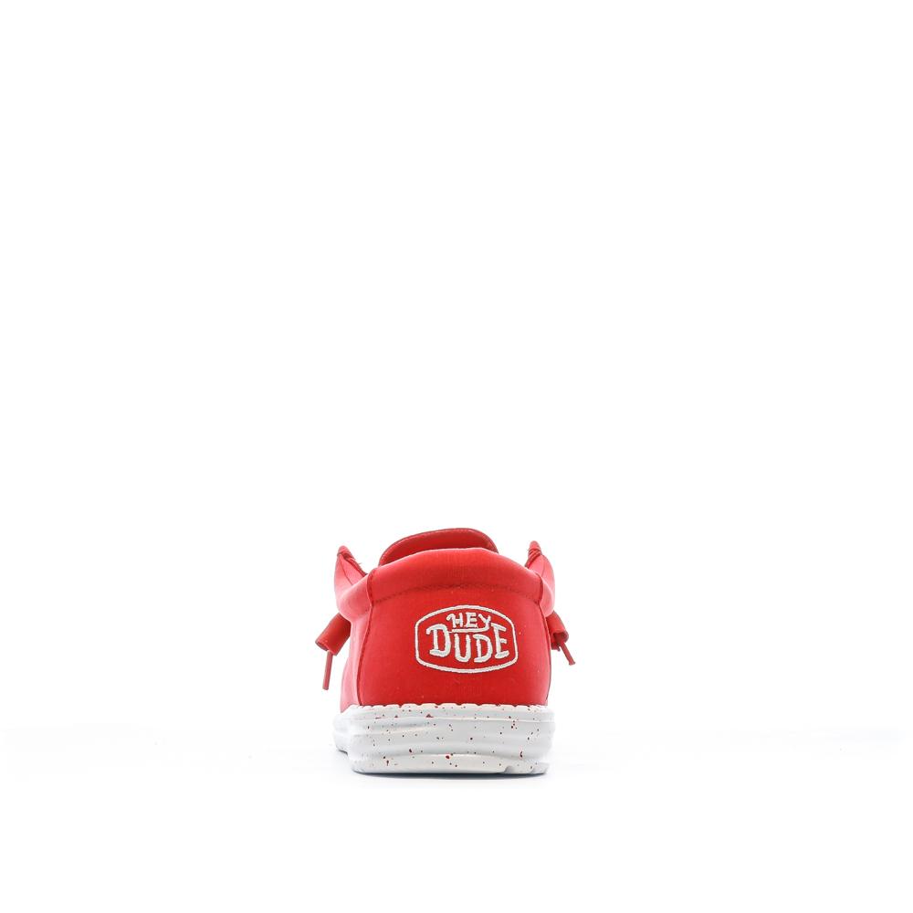 Chaussures Rouge Homme Hey Dude Wally Slub Canvas vue 3