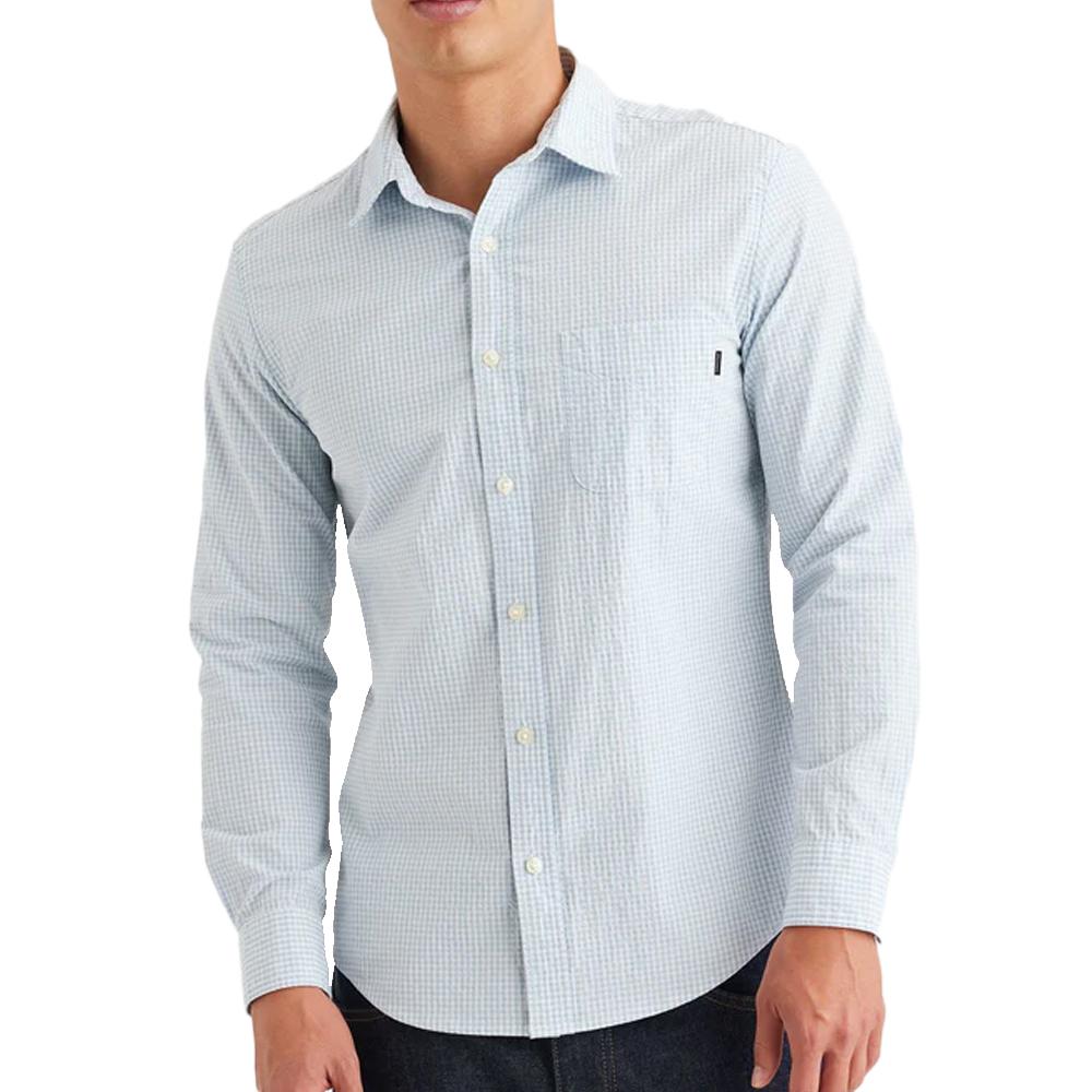 Chemise Bleu/Blanche à Carreaux Homme Dockers Woven pas cher