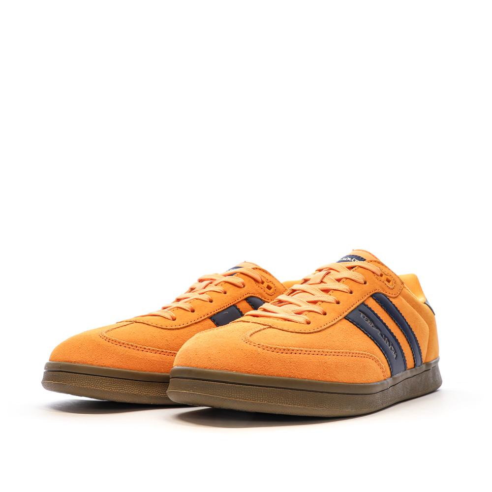 Baskets Orange/Noir Homme Teddy Smith White Suede vue 6