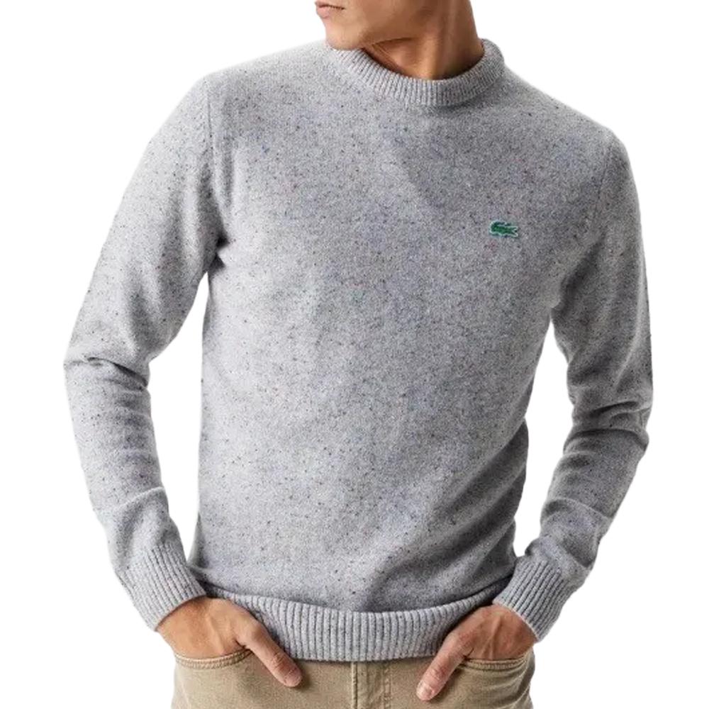 Pull Gris Homme Lacoste Tricot AH2341 Espace des marques