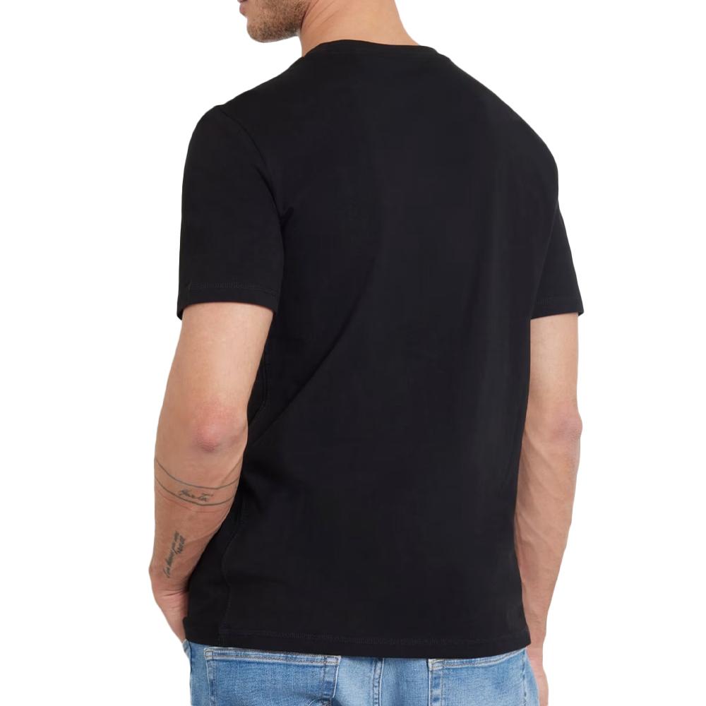 T-shirt Noir Homme Guess Aidy vue 2