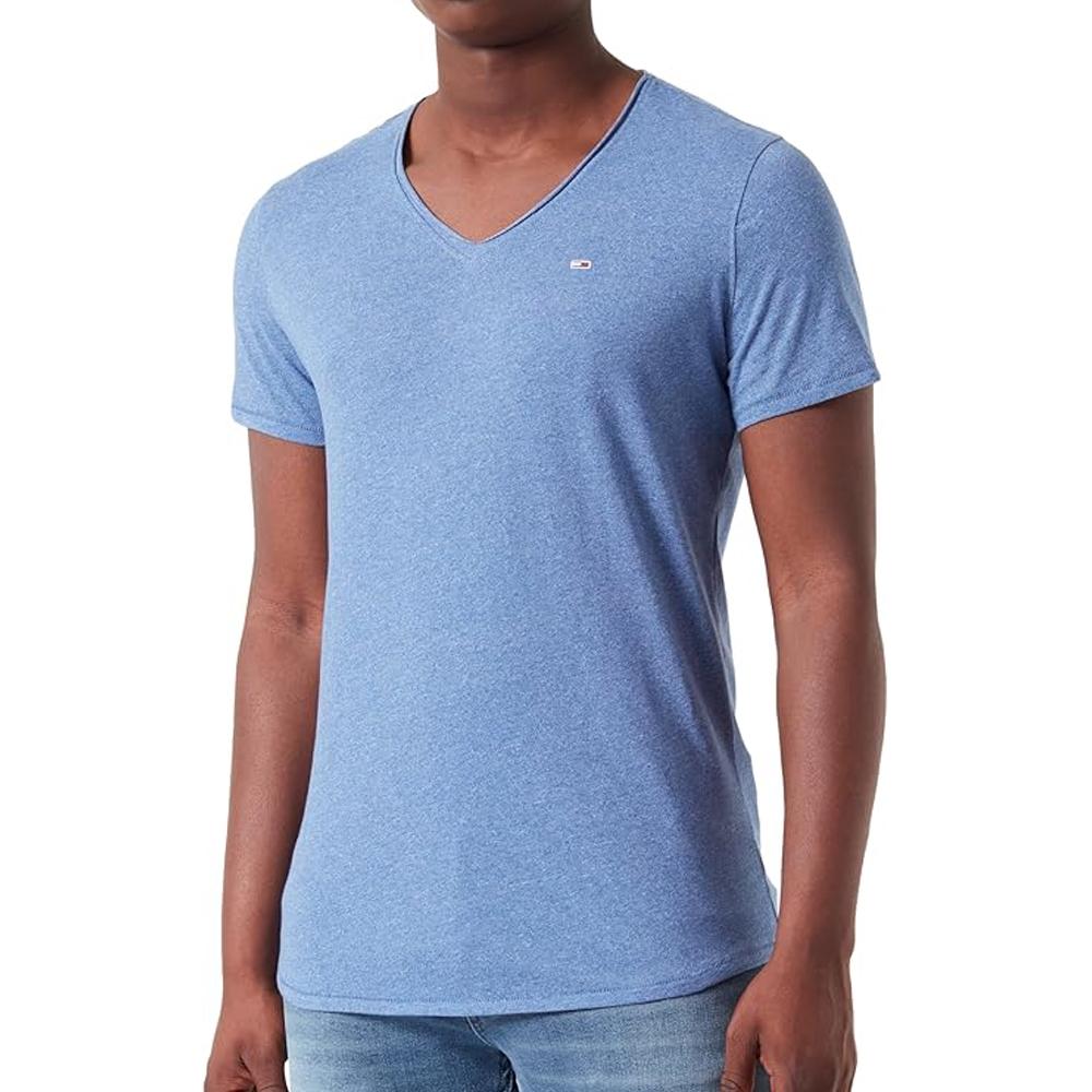 T-shirt Bleu Homme Tommy Hilfiger Jaspe pas cher