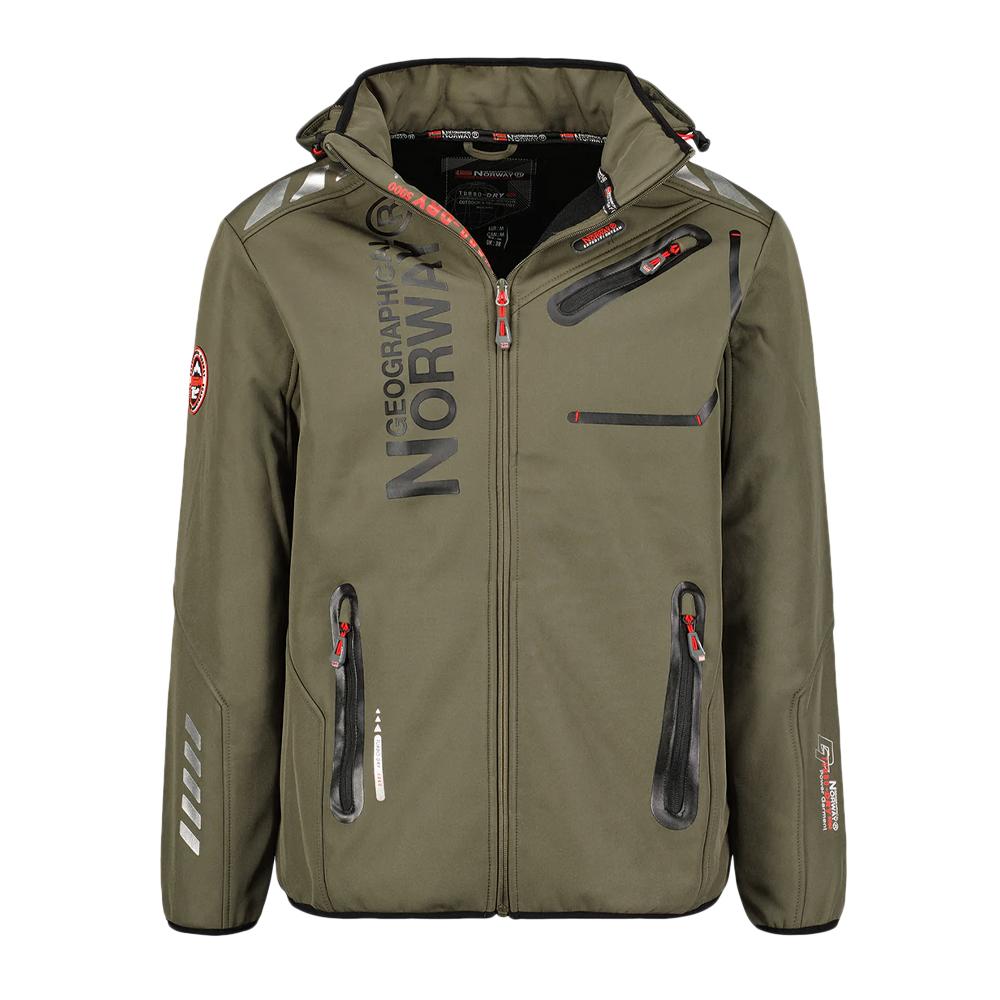 Parka Softshell Kaki/Noir Homme Geographical Norway Royaute WW1973H pas cher