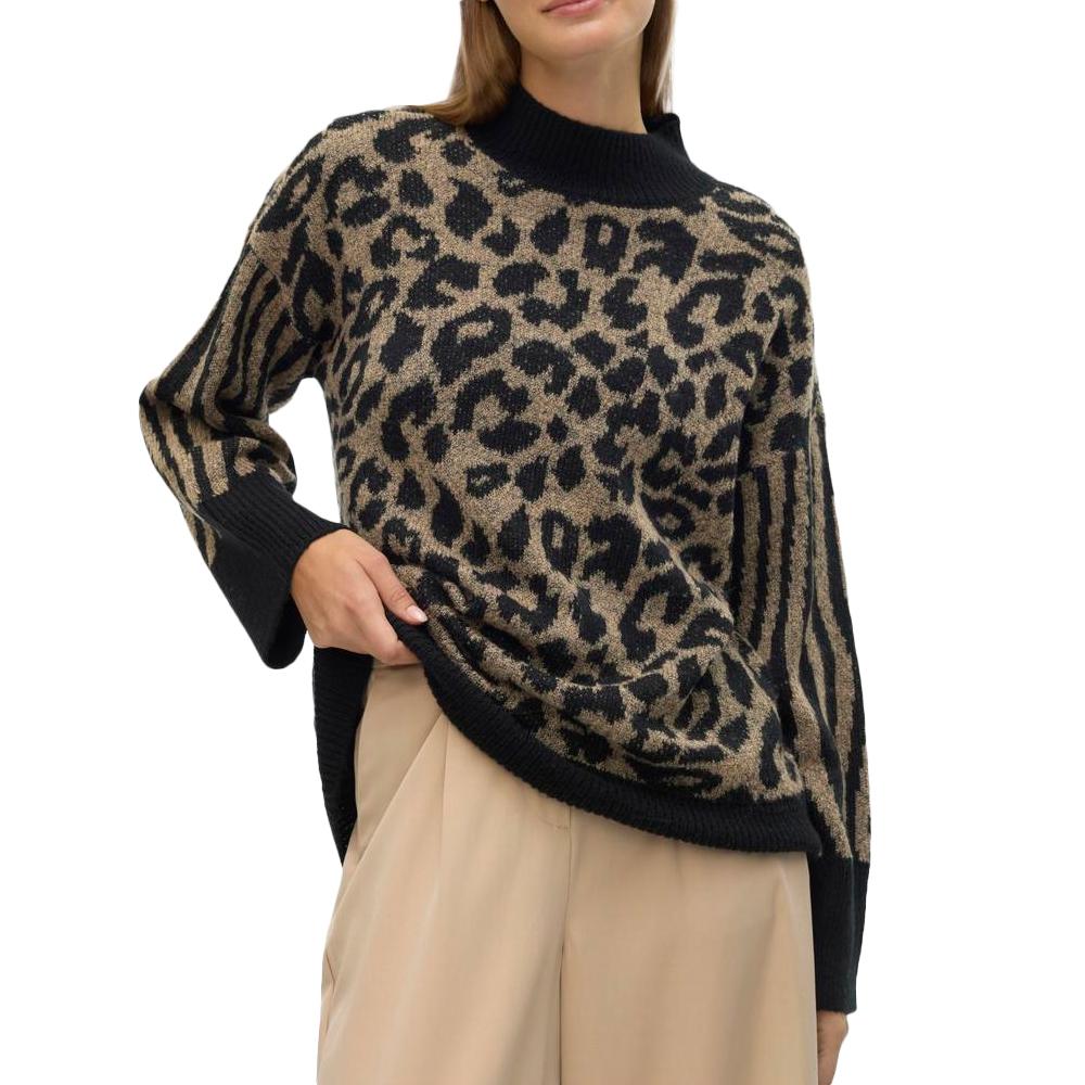 Pull Noir/Marron Femme Vero Moda Mars pas cher