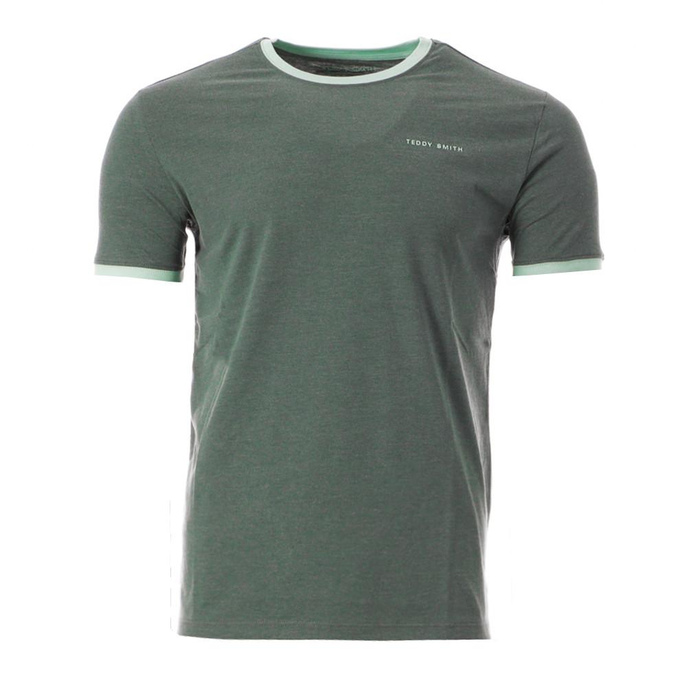 T-shirt Vert Homme Teddy Smith 2R pas cher