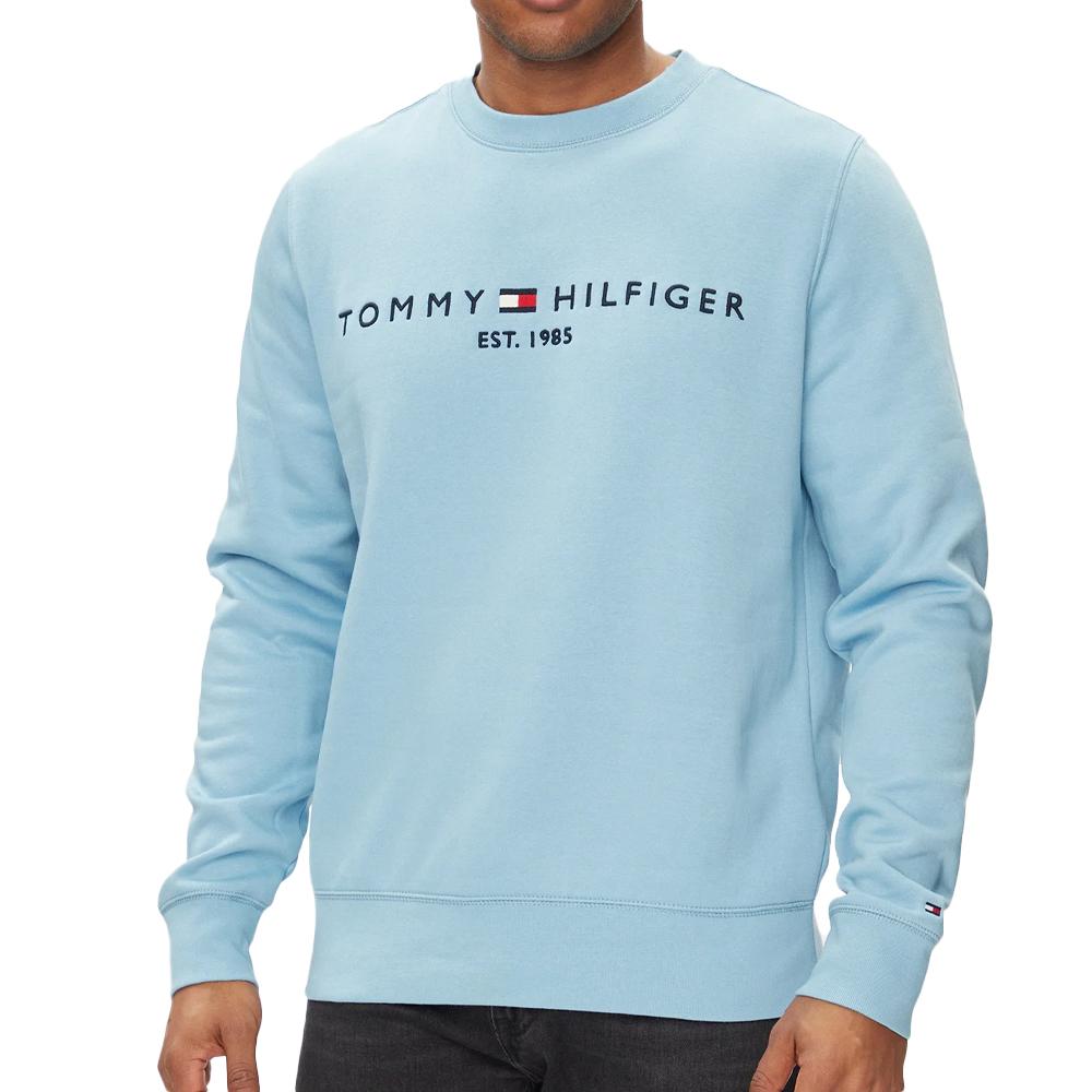 Sweat Bleu Homme Tommy Hilfiger Blend Logo pas cher