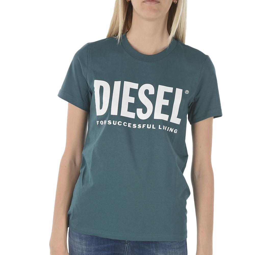 T-shirt Bleu Canard Femme Diesel Sily pas cher