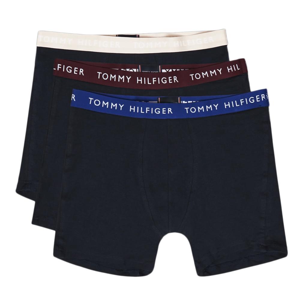 X3 Boxers Marine/Bordeaux Homme Tommy Hilfiger UM0UM02326 pas cher