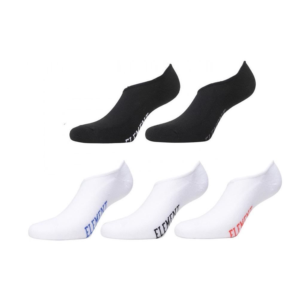 X5 Paires de Chaussettes Noir/Blanc Homme Element Lowrise vue 2