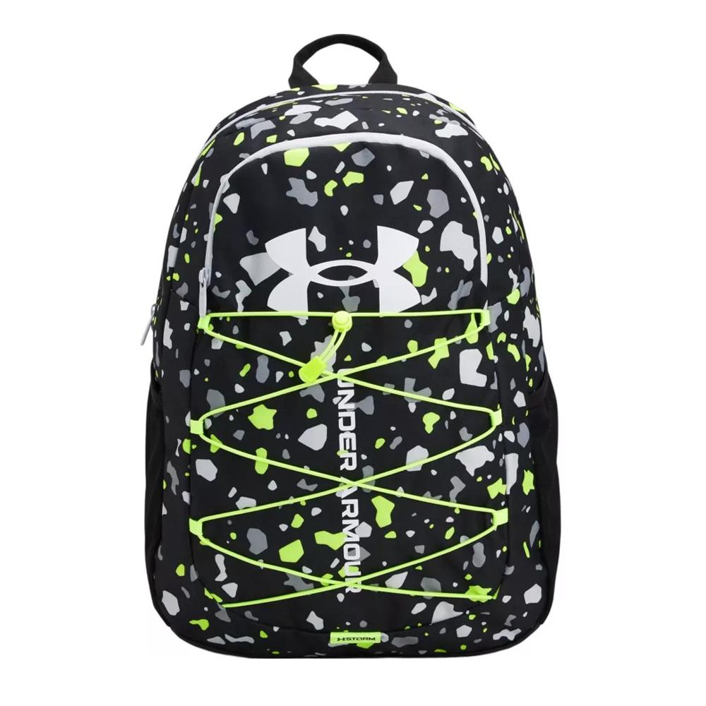 Sac à dos Noir/Vert/Blanc Under Armour Hustle Sport pas cher