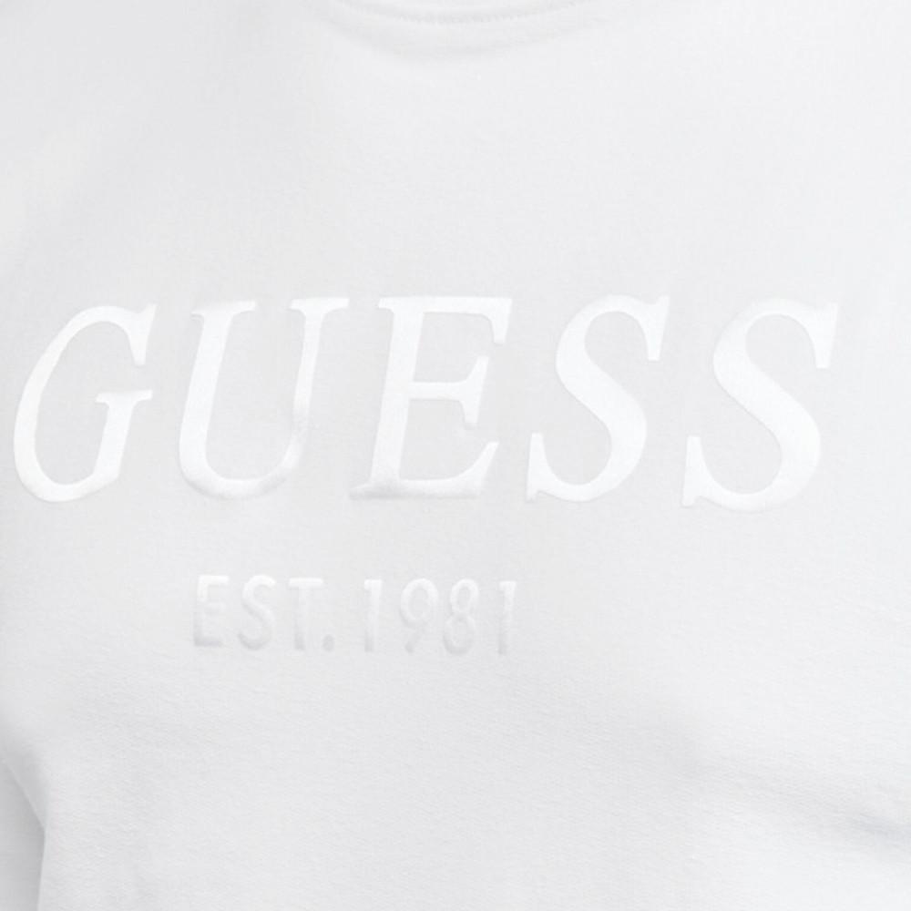 Sweat Blanc Homme Guess CN Fleece vue 2