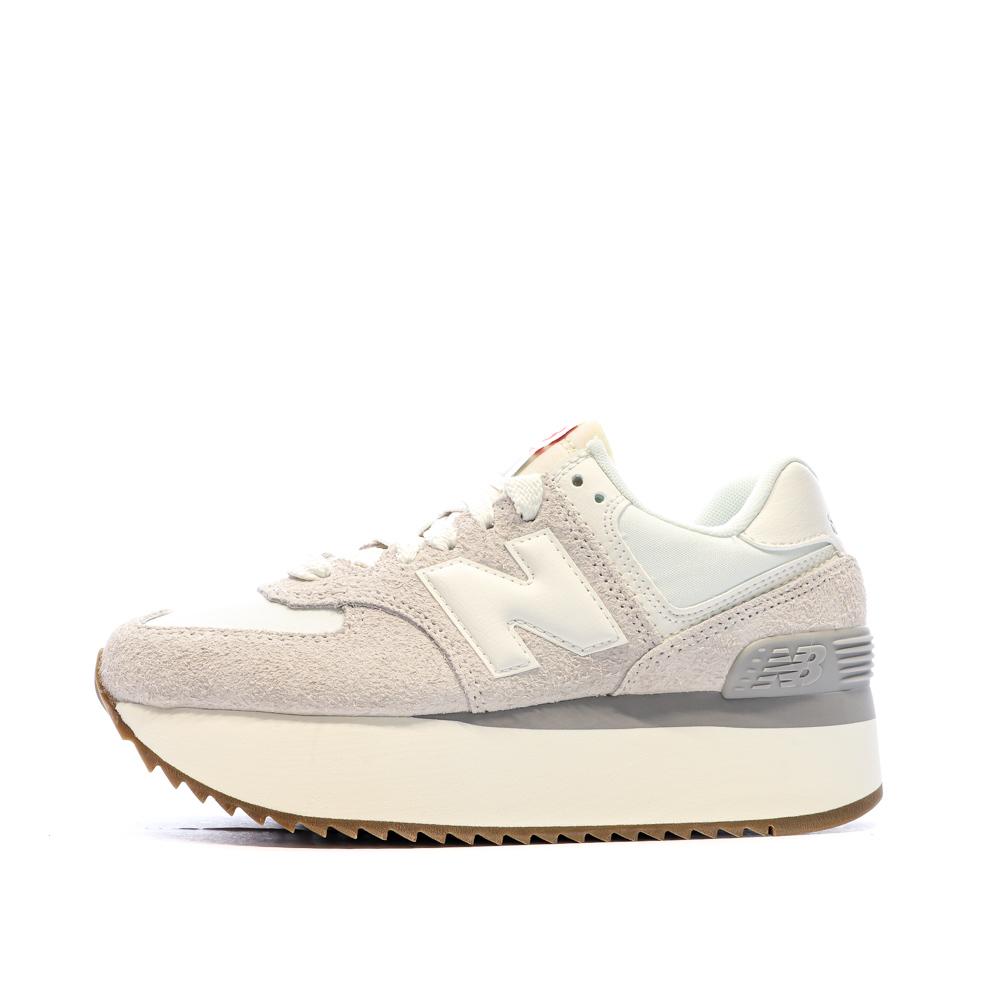 Baskets Compensé Beige Femme New Balance 574 pas cher