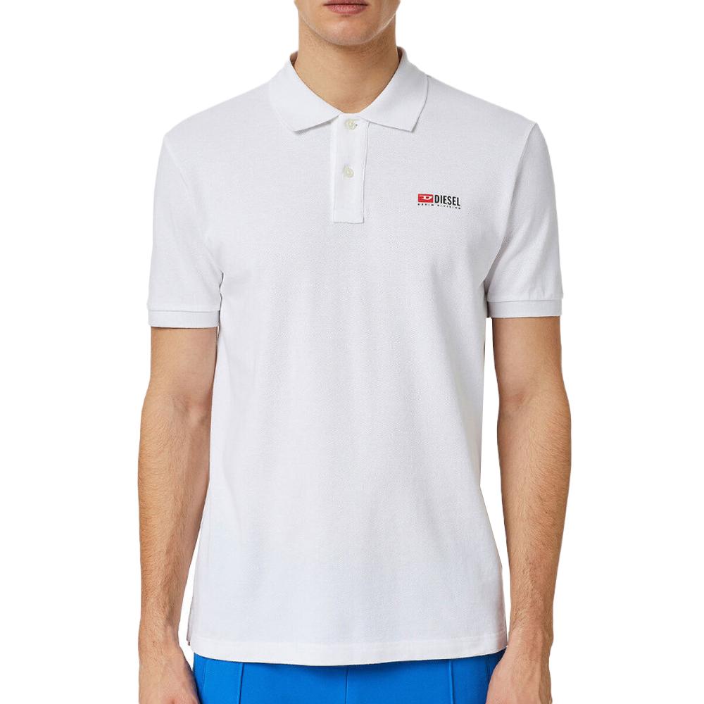 Polo Blanc Homme Diesel RMXZA pas cher