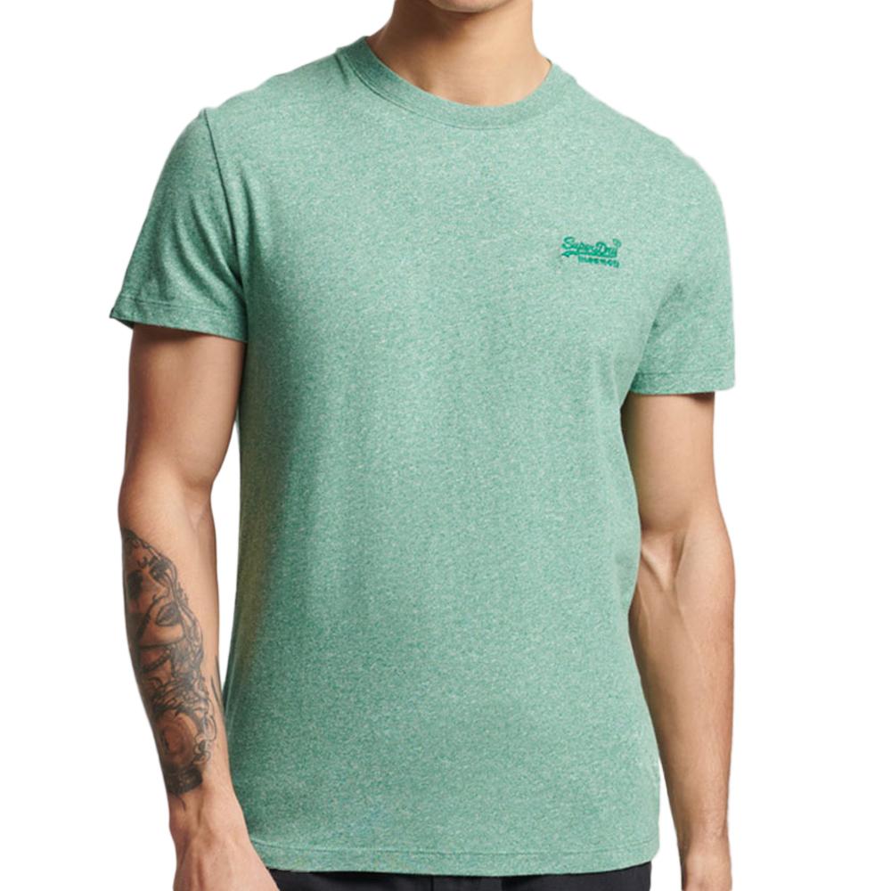 T-shirt Vert d'eau Homme Superdry Vintage Logo pas cher