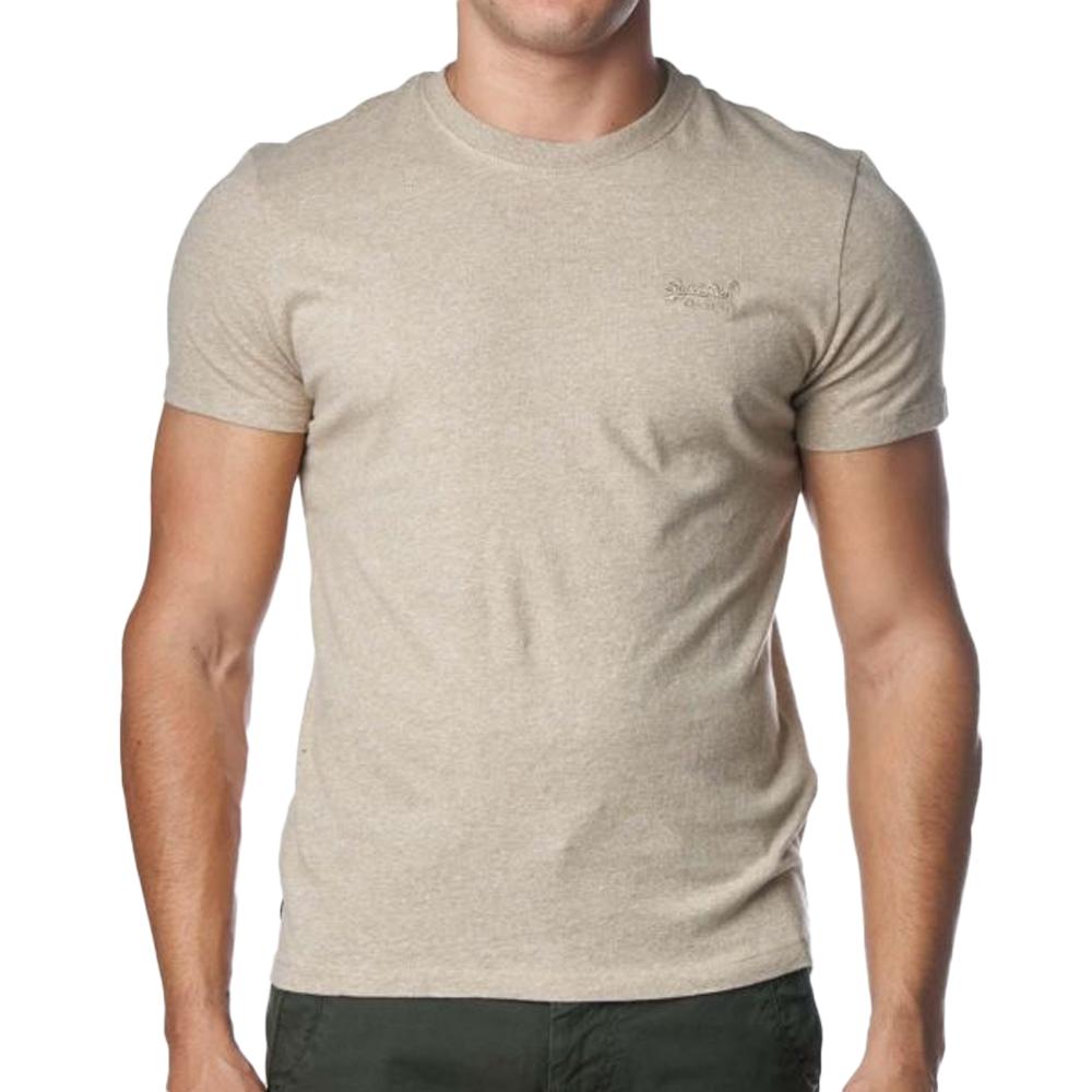 T-shirt Beige Homme Superdry Vintage Logo pas cher