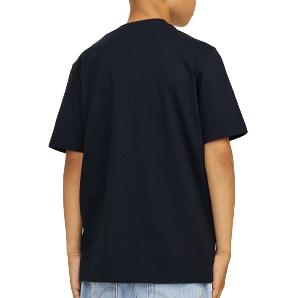 T-shirt Marine Garçon Jack & Jones Logo TeeNVZ vue 2