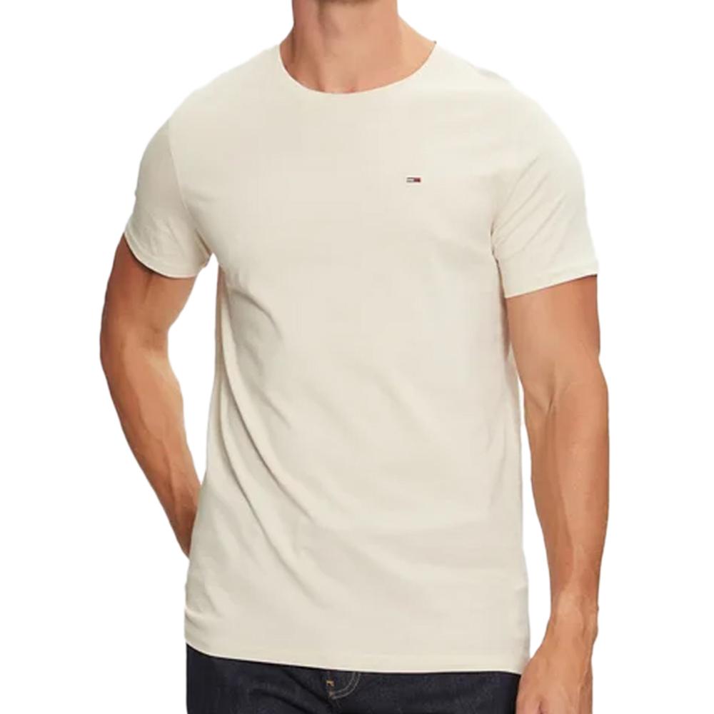 T-shirt Beige Homme Tommy Hilfiger Jersey pas cher