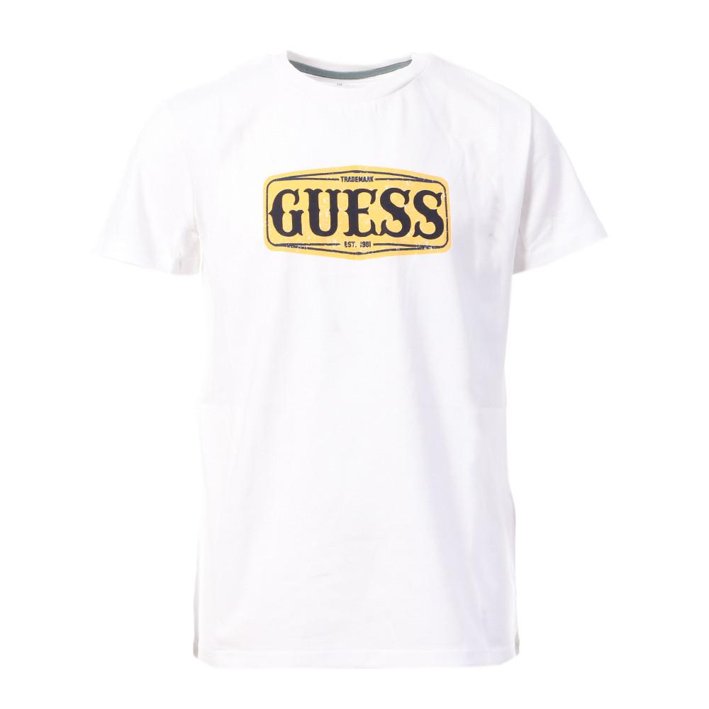 T-shirt Blanc Garçon Guess 3Z14 pas cher