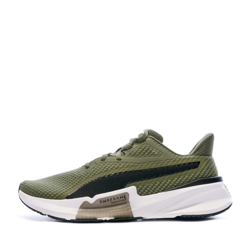 Chaussures de Running Kaki Homme Puma Pwrframe pas cher