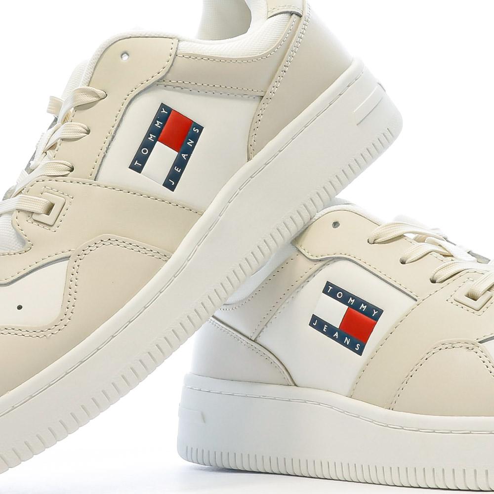 Baskets Blanches/Beiges Homme Tommy Hilfiger Retro vue 8