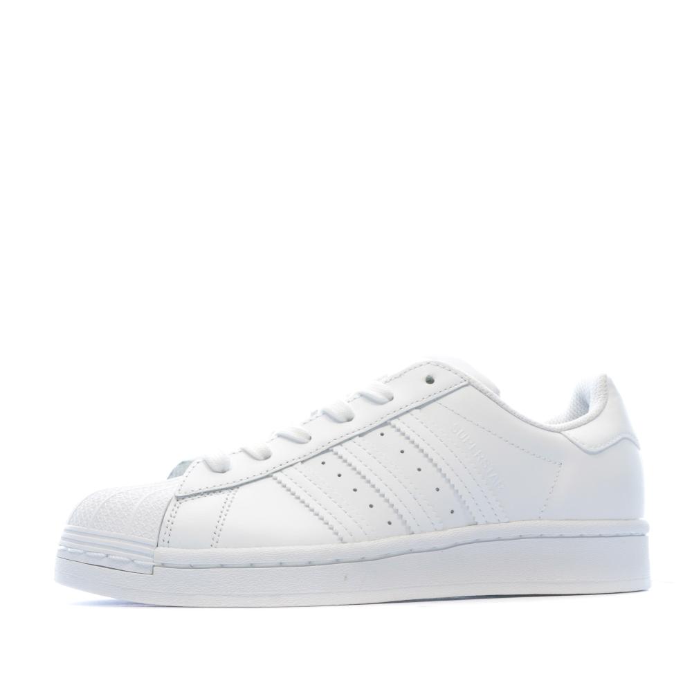 SUPERSTAR J Baskets Blanches Garçon/Fille Adidas pas cher