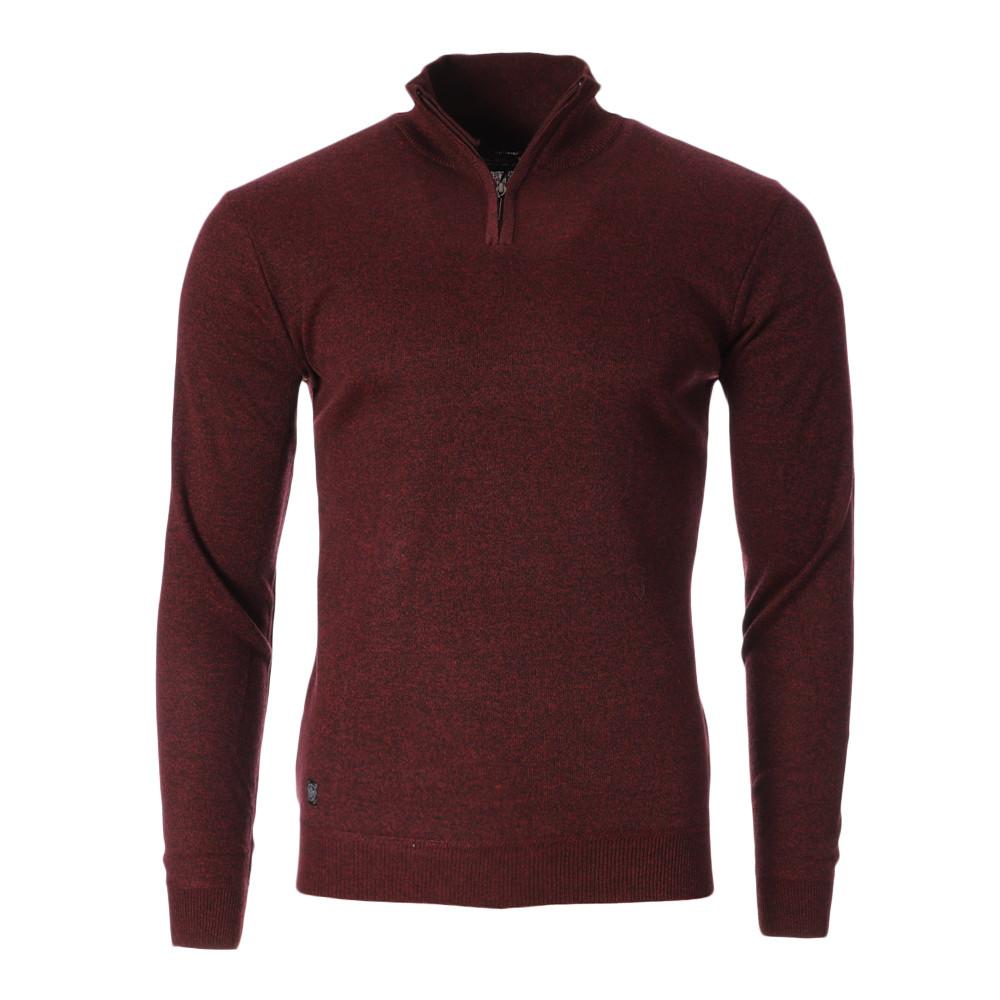 Pull Bordeaux Homme RMS26 Zip Basic pas cher