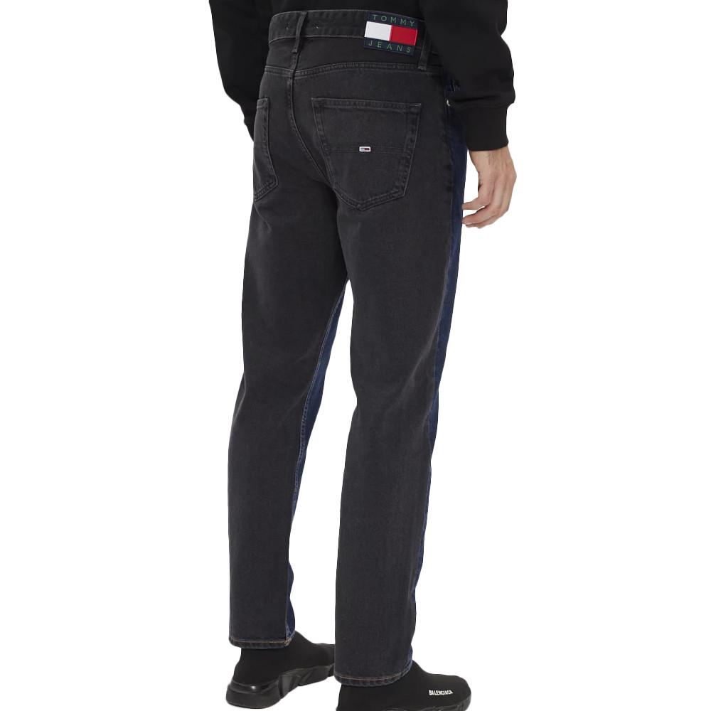 Jean Droit Bleu/Noir Homme Tommy Hilfiger bicolore vue 2