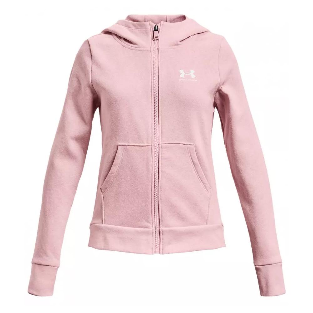 Sweat Zippé Rose Fille Under Armour Rival Fleece pas cher