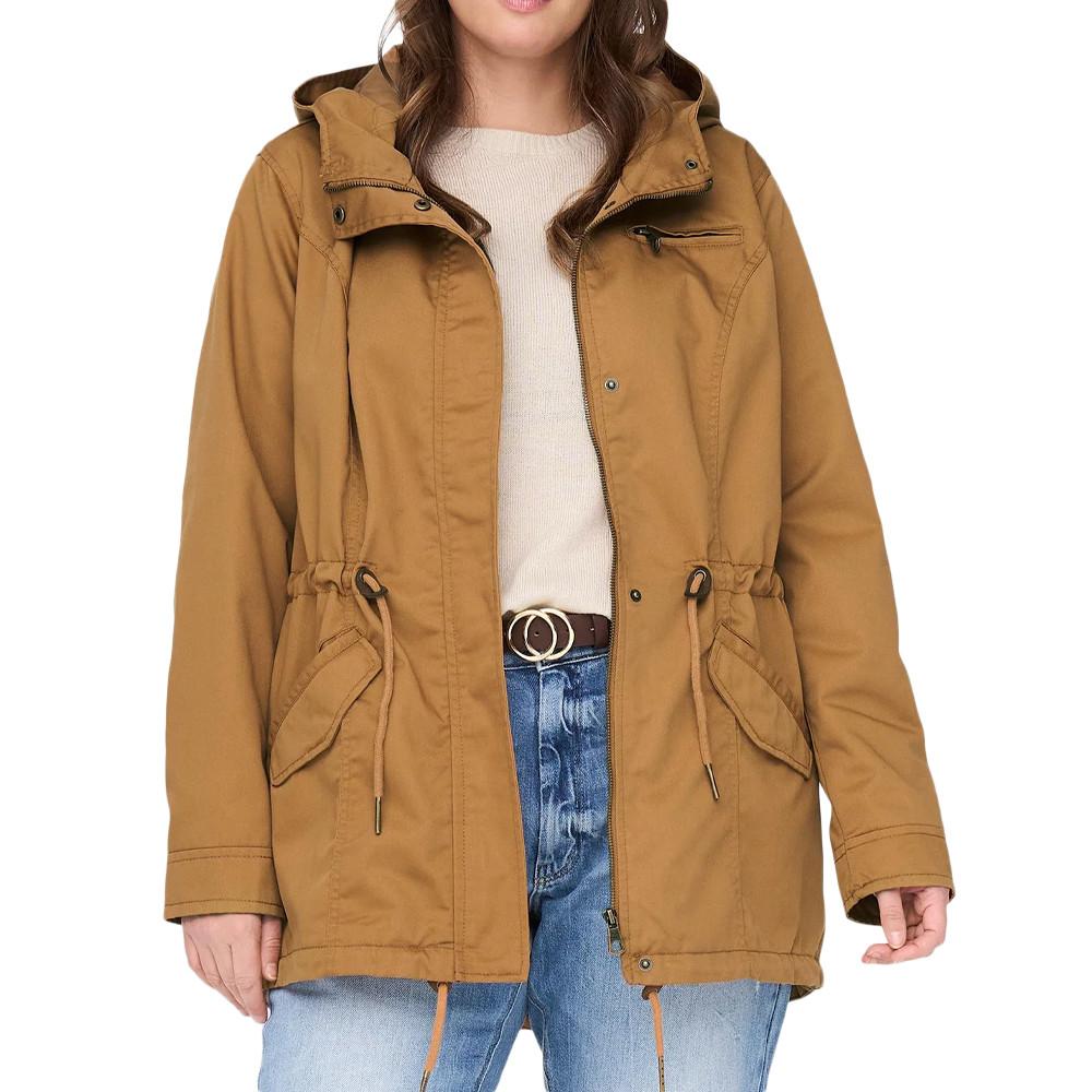 Parka Marron Femme Only Carmakoma Canvas pas cher