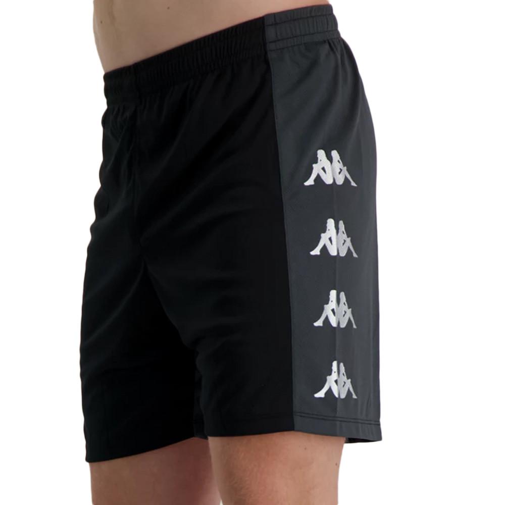 Short D'entrainement Noir Homme Bleu Kappa Delebio pas cher