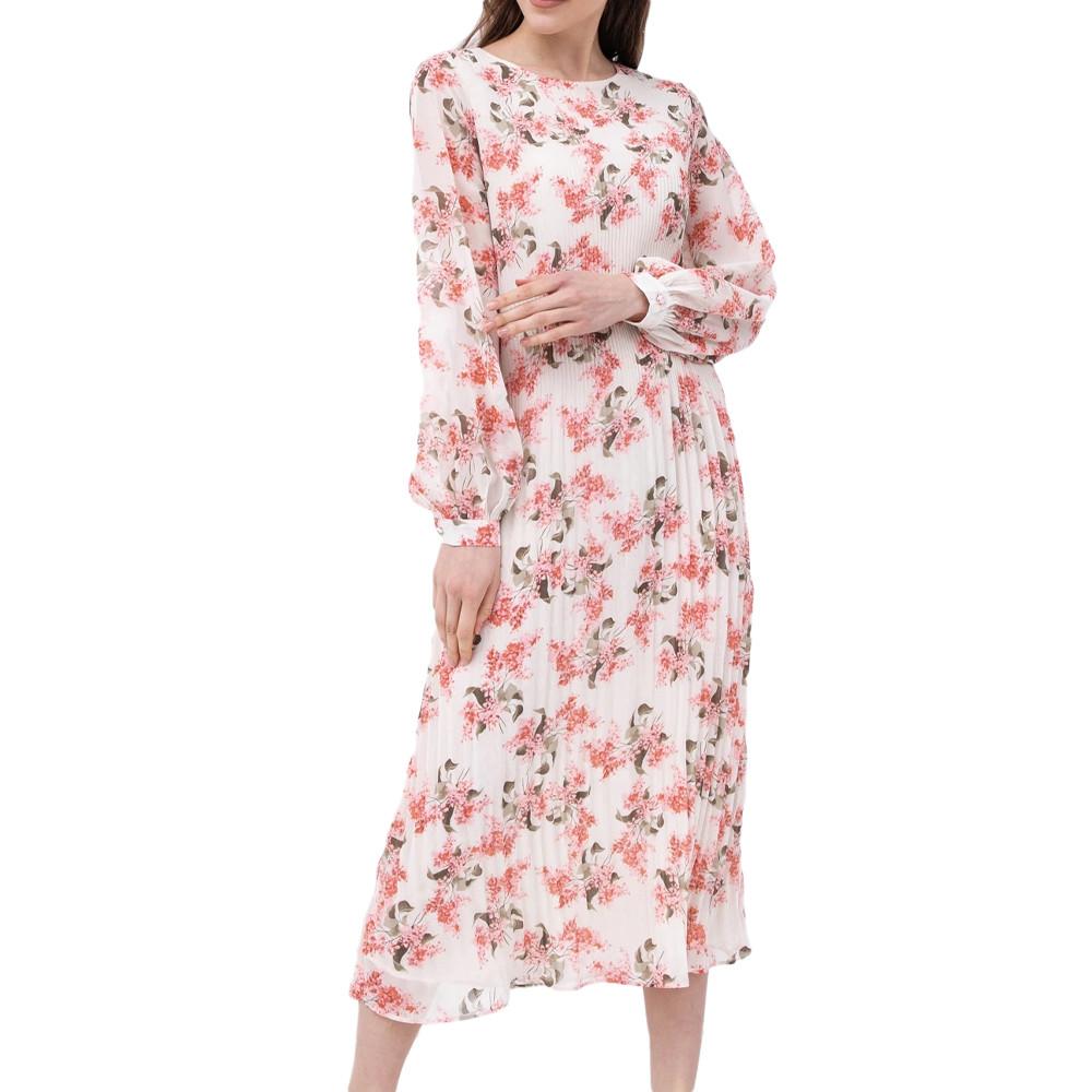 Robe Écru À Fleurs Femme Vila Vikathryn pas cher