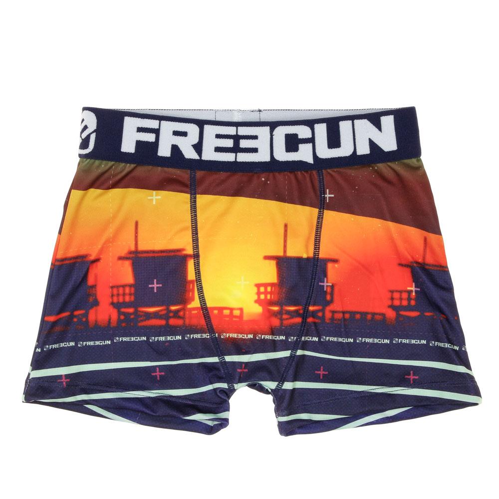 Boxer Noir/Blanc à Imprimés Garçon Freegun Bay pas cher