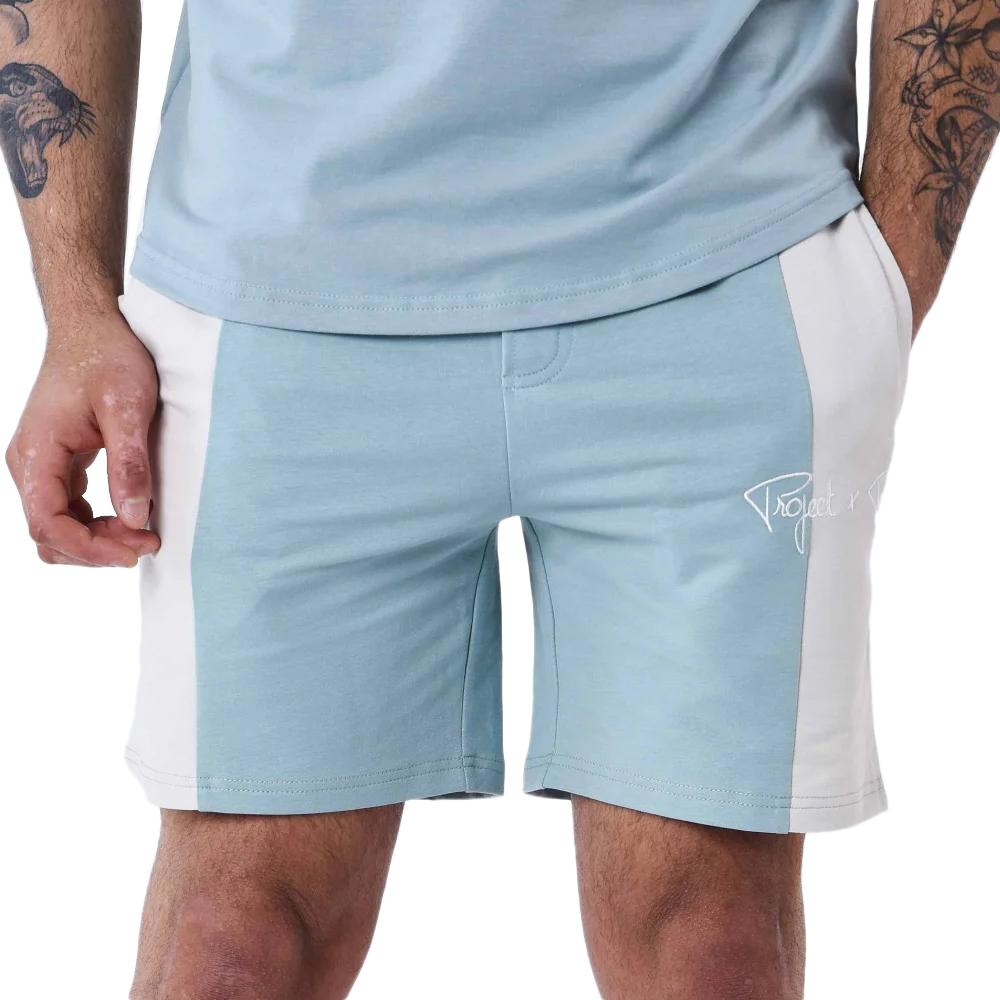 Short Bleu/Blanc Homme Project X Paris Colorblock pas cher