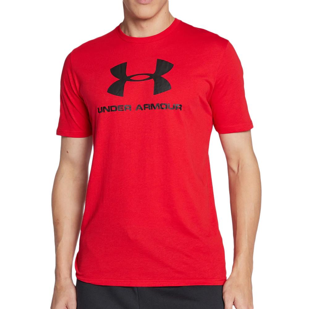 T-shirt Rouge Homme Under Armour Logo 1329590-601 pas cher