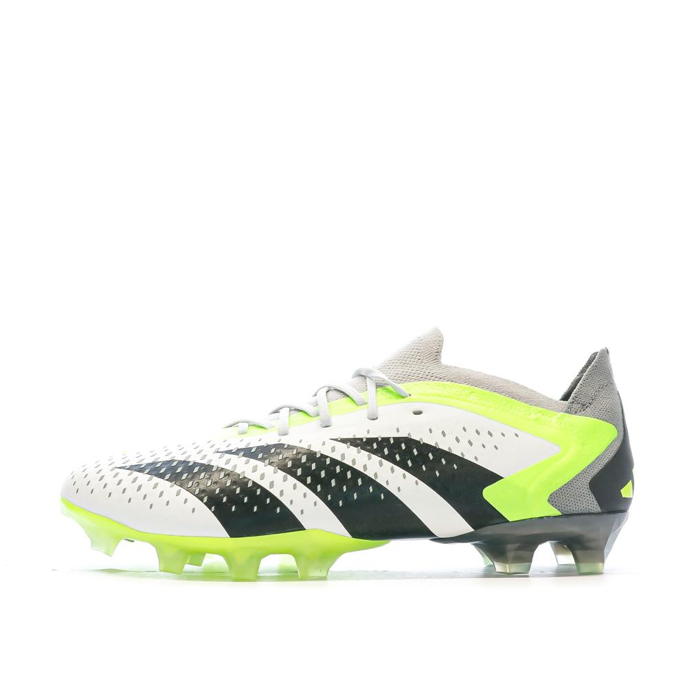 Chaussures de foot Blanc Vert football Homme Adidas Predator Accuracy.1 L AG