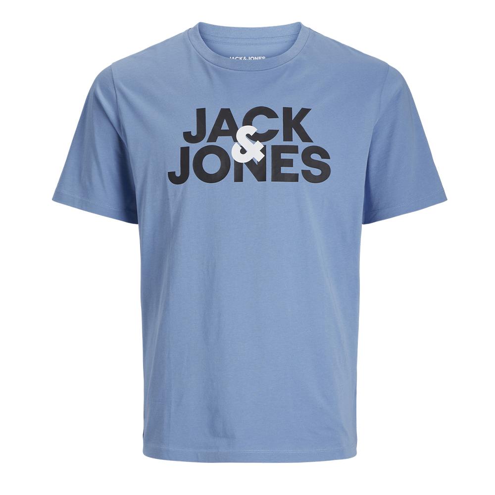 T-shirt Bleu Homme Jack & Jones Jacula pas cher