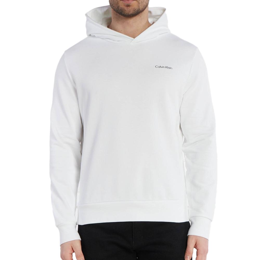 Sweat à Capuche Blanc Homme Calvin Klein Jeans Angled pas cher