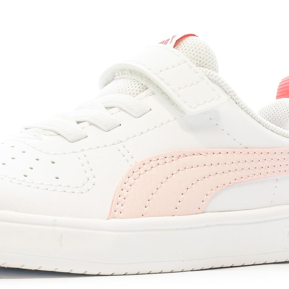 Baskets Blanche/Rose Fille Puma Rickie vue 7