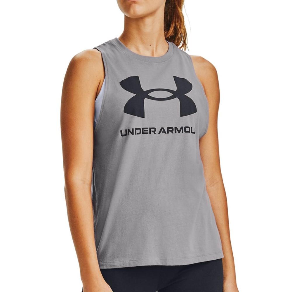 Débardeur Gris Femme Under Armour Live Sportstyle pas cher