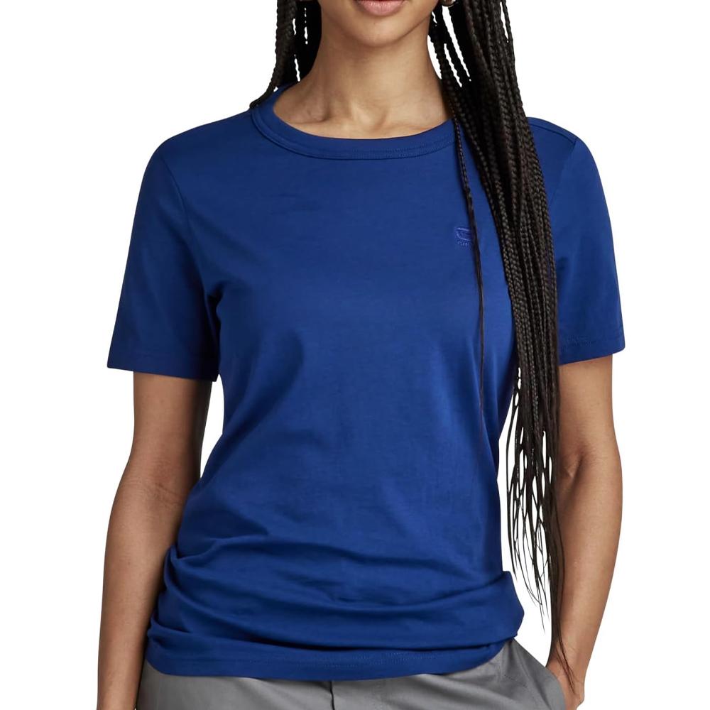 T-shirt Bleu Femme G-Star Raw Core pas cher